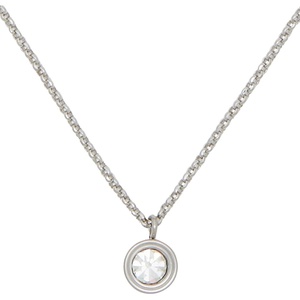 image:imagekate spade new york Set in Stone Mini Pendant ClearSilver One Size