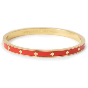 image:imagekate spade new york Spot Everyday Spade Thin Enamel Hinged BangleHot Cinnamon Hinged