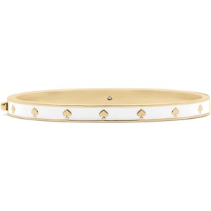 image:imagekate spade new york Spot Everyday Spade Thin Enamel Hinged BangleWhite Hinged