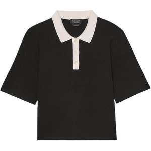 image:imagekate spade new york Womens Cropped Polo SweaterBlack