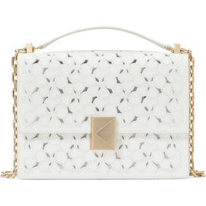 image:imagekate spade new york Womens Deco Leather Flap Chain CrossbodyTrue White
