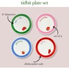 image:imagekate spade new york KitchenOutdoor Dining Serveware Melamine Break and Scratch Resistant Tidbit Plate Set Adventure Stripe Set of 4
