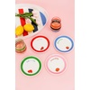 image:imagekate spade new york KitchenOutdoor Dining Serveware Melamine Break and Scratch Resistant Tidbit Plate Set Adventure Stripe Set of 4
