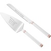 image:imageKate Spade Bridal Rosy Glow Personalized Wedding Cake Knife and Server Set Custom Engraved Wedding Cake Cutting Set for Bride and Groom