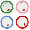 image:imagekate spade new york KitchenOutdoor Dining Serveware Melamine Break and Scratch Resistant Tidbit Plate Set Adventure Stripe Set of 4