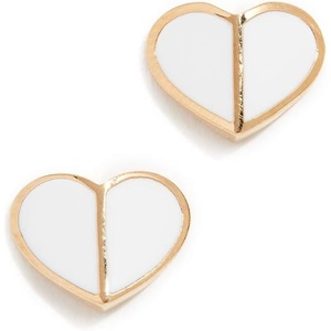 image:imagekate spade new york Heritage Spade Small Heart StudsWhite