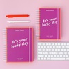 image:imagekate spade new york 20242025 Planner Weekly amp Monthly Medium Hardcover Spiral Daily Planner with Monthly Calendar Stickers amp PocketsYour Lucky Day