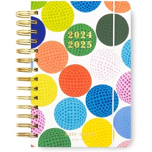 image:imagekate spade new york 20242025 Planner Weekly amp Monthly Medium Hardcover Spiral Daily Planner with Monthly Calendar Stickers amp PocketsGolf Balls