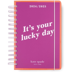 image:imagekate spade new york 20242025 Planner Weekly amp Monthly Medium Hardcover Spiral Daily Planner with Monthly Calendar Stickers amp PocketsYour Lucky Day