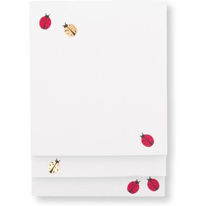 image:imagekate spade new york Stacked Notepad Ladybug Dot  Set of 3 Assorted Sized Paper Notepads with 75 EasyTear Pages Each for ToDo Lists and NotesLadybug Dot