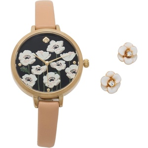image:imagekate spade new york Metro Womens Watch with Stainless Steel Bracelet or Leather Band Novelty Womens WatchFloral Earring Set