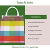 image:imagekate spade new york Insulated Lunch Tote Mini Golf  Cute Insulated Soft Cooler Bag Adult Lunch Box with Silver Thermal Interior Lining and Mesh Storage PocketRainbow Plaid