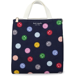 image:imagekate spade new york Insulated Lunch Tote Mini Golf  Cute Insulated Soft Cooler Bag Adult Lunch Box with Silver Thermal Interior Lining and Mesh Storage PocketSpade Smiley