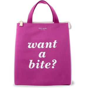 image:imagekate spade new york Insulated Lunch Tote Mini Golf  Cute Insulated Soft Cooler Bag Adult Lunch Box with Silver Thermal Interior Lining and Mesh Storage PocketPink