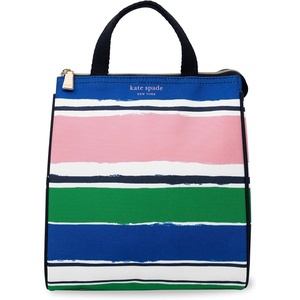 image:imagekate spade new york Insulated Lunch Tote Mini Golf  Cute Insulated Soft Cooler Bag Adult Lunch Box with Silver Thermal Interior Lining and Mesh Storage PocketOcean Stripe