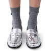 image:imagekate spade new york Womens Penni Leather LoaferCrackled Silver