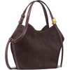 image:imagekate spade new york Deco Pleated Small Tulip Tote BagHot Fudge Suede