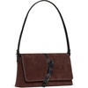 image:imagekate spade new york Loop Suede And Crinkle Patent Leather Small Flap Shoulder Bag