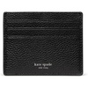 image:imagekate spade new york Classic Croc Embossed Card HolderBlack Pebbled Leather