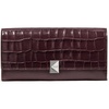 image:imagekate spade new york Deco Croc Embossed Mixed Material Large Flap Wallet