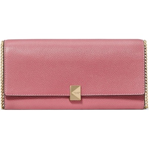 image:imagekate spade new york Deco Pebbled Leather Wallet On ChainPomegranate