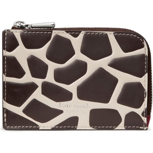 image:imagekate spade new york Mini Zip Card Case Giraffe Printed Leather Mini Zip Card Case