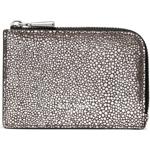 image:imagekate spade new york Mini Zip Card Case Metallic Dot Printed Suede Mini Zip Card Case