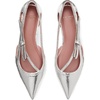 image:imagekate spade new york Womens Loop Glazed Leather FlatSilver