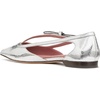 image:imagekate spade new york Womens Loop Glazed Leather FlatSilver