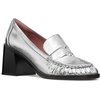 image:imagekate spade new york Womens Penni Leather Heeled LoaferCrackled Silver