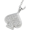image:imagekate spade new york womens Everyday Spade Pave Mini PendantClearSilver
