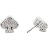 image:imagekate spade new york womens Everyday Spade StudsClearSilver Pave