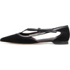 image:imagekate spade new york Womens Loop Glazed Leather FlatBlack Suede