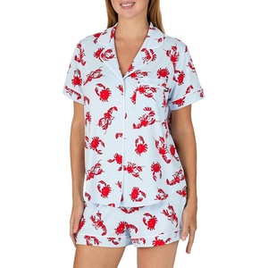 image:imagekate spade new york Short Sleeve Boxer PJ SetCrab and Lobster Toss