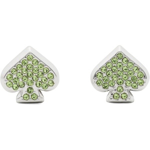 image:imagekate spade new york womens Everyday Spade StudsGreenSilver Pave