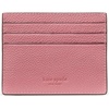 image:imagekate spade new york Deco Pebbled Leather Card HolderPomegranate
