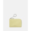 image:imagekate spade new york Mini Zip Card Case Suede Mini Zip Card CaseSnake Embossed Pale Citron