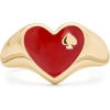 image:imagekate spade new york womens Heart and Spade Signet RingRed