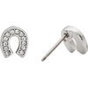 image:imagekate spade new york womens Mini StudsClearSilver Horseshoe