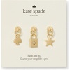 image:imagekate spade new york Charmed Mixed Material Set Of 3 Collar Stud Bag Charms