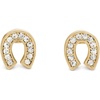 image:imagekate spade new york womens Mini StudsClearGold Horseshoe
