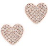 Clear/Rose Gold Heart