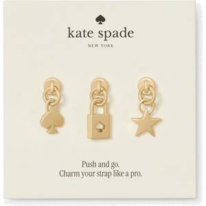 image:imagekate spade new york Charmed Mixed Material Set Of 3 Collar Stud Bag Charms