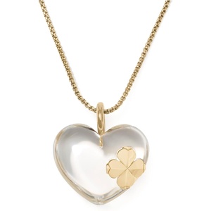 image:imagekate spade new york Spade Flower Lucite Statement Lucite PendantClearGold