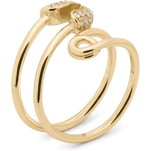 image:imagekate spade new york womens Bits and Baubles Safety Pin RingClearGold
