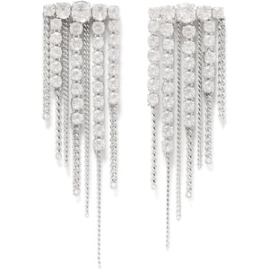 image:imagekate spade new york womens Opulence Statement Fringe EarringsClearSilver