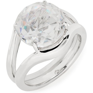 image:imagekate spade new york womens Rose Cut Signet RingClearSilver