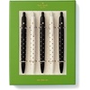 image:imagekate spade new york Black Ink Pen Set of 5 Polka Dot Retractable Pens Cute Plastic Click Pens Black DotsBlack Dots