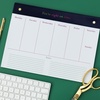 image:imageKate Spade New York Undated Weekly Planner Notepad with Leatherette Binding 12 in x 9 in Gold Detail Youre Right on Time