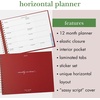 image:imagekate spade new york Horizontal Daily Planner 2026 Medium Agenda JanuaryDecember 2026 Hardcover Weekly and Monthly Spiral Planner with Stickers Mostly on Time